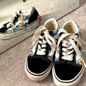 Vans sneakers girls size 11 blue floral EUC- 3/$25